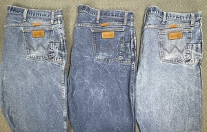 Lote de 3 pantalones de mezclilla azules resistentes al fuego Wrangler grandes y altos FR31MWZ para hombre 44x32 - Imagen 1 de 19