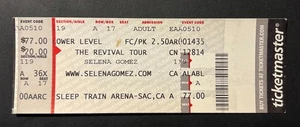 2016 Selena Gomez Concert Ticket Stub 5/10/16 - Revival Tour - Sacramento Ca. - Picture 1 of 2