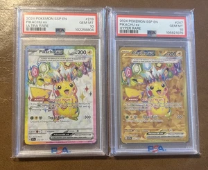 Pikachu Surging Sparks 219 & 247 PSA 10 - Picture 1 of 1