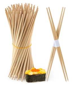 100Pairs Bamboo Chopsticks Disposable | Japanese | Sushi | Separated | Non Sl... - Picture 1 of 7