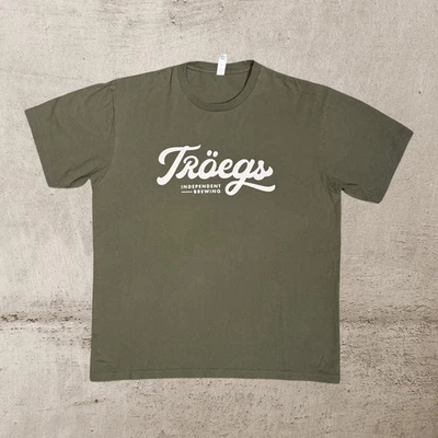 Troegs Independent Brewing T-Shirt Unisex Large Olive Green IPA Beer Graphic Tee - Image 1 of 4