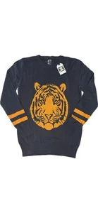 No Retreat Boys Pullover Sweater XL (18-20) - Navy Blue With Yellow/Orange Tiger - Picture 1 of 2