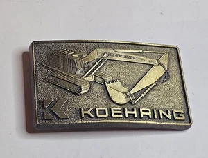 VINTAGE KOEHRING GÜRTELSCHNALLE METALL GERÄTE FAHRZEUG BAGGERBAU #1 - Bild 1 von 10