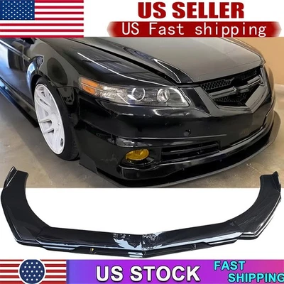 Комплект спойлеров кромок переднего бампера Boby для Acura TL 1986-2022 глянцевый черный - Изображение 1 из 4