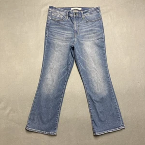 Athleta Jeans Womens 8P Blue High Rise Crop Boot Stretch Medium Wash Sculptek - Picture 1 of 12