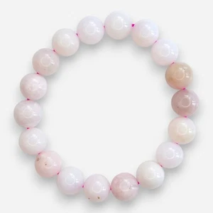 Pink Opal 10mm Natural Gemstone Bracelet 6-9'' Elasticated with Box - Picture 1 of 3