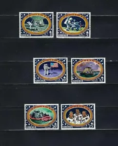 ''APOLLO 14 U.S.A. ''MOON MISSION' LIBERIA {6} 1971 - Foto 1 di 2