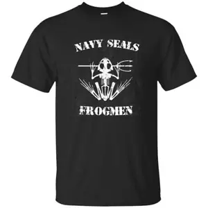 T-Shirt United States Navy Seals Froschmen Soldaten Distressed SCHWARZ - Bild 1 von 3