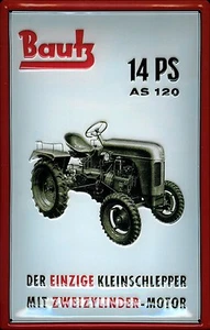 Blechschild Bautz Kleinschlepper Traktor Trecker Schild Werbeschild 20x30 cm - Bild 1 von 1
