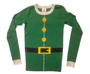 Hanna Andersson Big Kids Elf Pajama Top (Only) Size 14 160cm Green Christmas - Picture 1 of 4