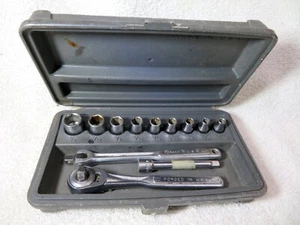 Vintage Craftsman 1/4" Socket Set with Permanex Case - Picture 1 of 10