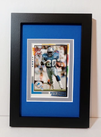 Barry Sanders Detroit Lions Display Custom Framed NFL Football Card Plaque Cover