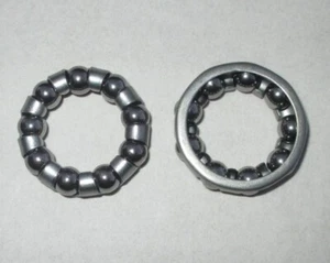 English Three Piece Bike Crank Ball Bearing Retainer 1/4" 9 Ball New 1 pair - Picture 1 of 3