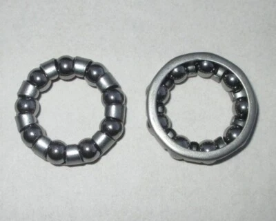 English Three Piece Bike Crank Ball Bearing Retainer 1/4" 9 Ball New 1 pair   - Image 1 of 3