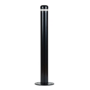 Surface Mounted Bollard 90mm Hot Dipped Galvanised - Black - Picture 1 of 4