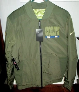 Nike Indianapolis Colts Jacket Men SMALL Salute To Service USA Reversible Coat - Picture 1 of 8