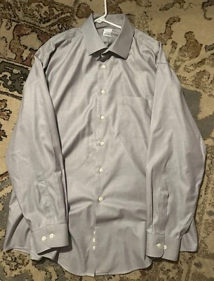Pronto Uomo Men's Dress Shirt Sz 17.5" 34/35 Grey Long Sleeve. See Pics 4 Sizing - Image 1 of 4
