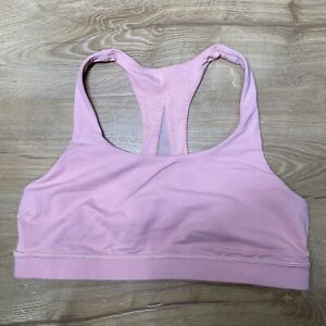 Lululemon Invigorate Sports Bra Cherry Blossom Pink Mesh Activewear Womens 12