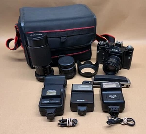 Zenit 11 & HELIOS 44-2 58mm F2 2/58 USSR Camera & Lens 44M-4 58mm F/2.0 & More - Picture 1 of 12