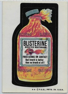 Enjuague bucal Blisterine 1974 paquetes extravagantes original 6ª serie parodia de Listerine - Imagen 1 de 2