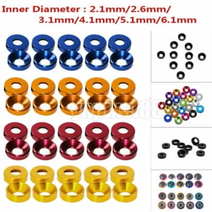 20X-100X M3 M4 M5 Countersunk Head Washer Aluminum Flat Head Screws Bolt Washers - Picture 1 of 19
