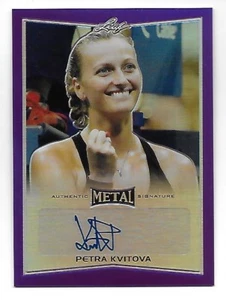 PETRA KVITOVA 2016 Leaf Metal Tennis Purple Prismatic Refractor autograph /10 - Picture 1 of 2