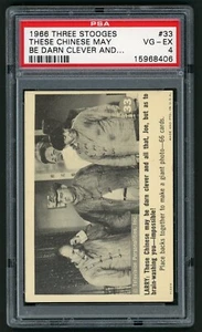 1966 Fleer Three Stooges Card #33 These Chinese May Be Darn Clever... PSA 4 - Picture 1 of 3