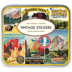 Cavallini NATIONAL PARKS Vintage Stickers 100 plus assorted adhesive stickers - Imagen 1 de 2