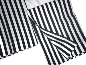 VINTAGE WAMSUTTA BLACK & WHITE CLASSIC STRIPE (2) KING PILLOWCASES 20 X 39 - Picture 1 of 5