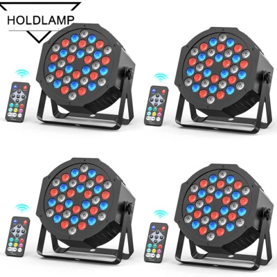 4PCS DJ Disco Party Stage Light 36LED RGB DMX Beam Lights KTV Show PAR Lighting - Image 1 of 4