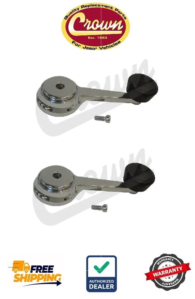 Juego de 2 manivelas de ventana para Jeep YJ Wrangler 1987-1991 Crown J3678907 Foto 1 de 1