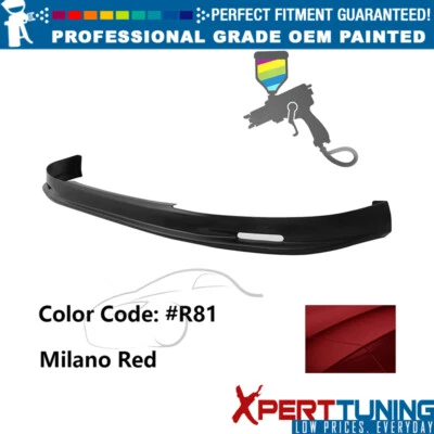 Fits 99-00 Honda Civic JDM Mugen Front Bumper Lip Spoiler PP #R81 Milano Red Foto 1 de 4