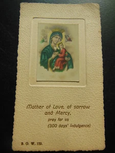 Ancienne image pieuse Marie 300 jours d'indulgence Holy card collection  EA  - Picture 1 of 4