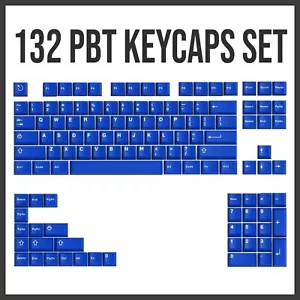 132 PBT Keycaps Set Profile Compatible with Cherry MX/Gateron/Kailh Switch - Picture 1 of 9