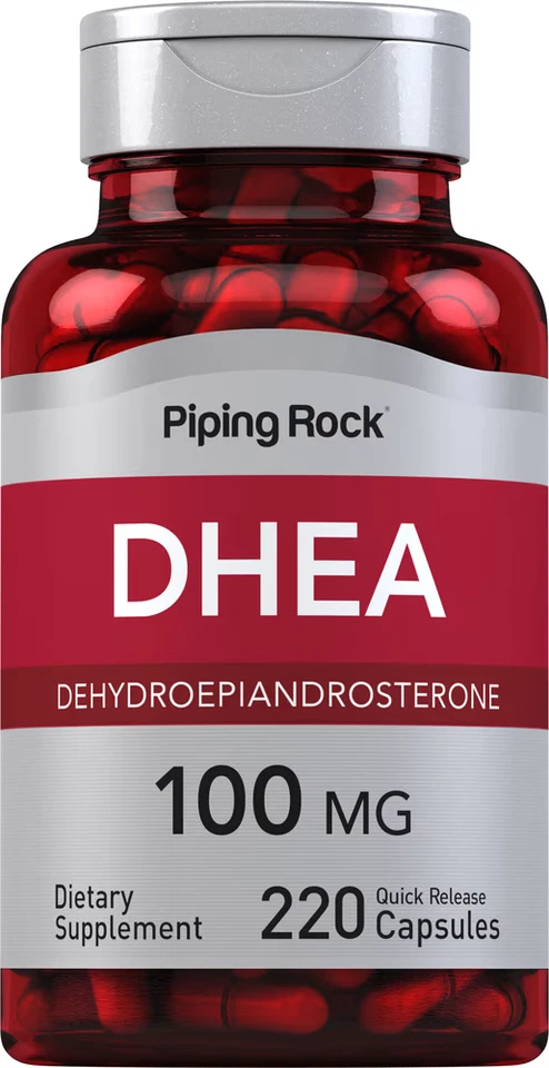 PIPING ROCK DHE A 100 mg, 220 capsulas BIENESTAR EN GENERAL, ANTIEDAD, ENVIO 48 / 72 HORAS