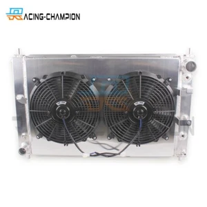 For 1997-2004 FORD MUSTANG GT/SVT COBRA 4.6L 4-Row Radiator Shroud 2*12" Fans - Picture 1 of 11