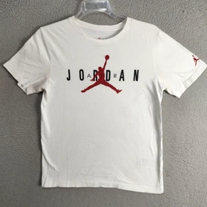 Air Jordan Shirt Youth XL White Graphic Logo Jump Man Short Sleeve Active Unisex - Picture 1 of 13