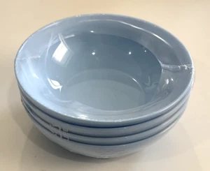 Lot of 4 IKEA  Blue 6” Glass Soup / Cereal Bowls Corningware Type Tempered - Picture 1 of 6