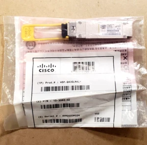 Brand New Genuine Cisco WSP-Q40GLR4L 10-3063-02 Fabric Extender Transceiver - Photo 1/4