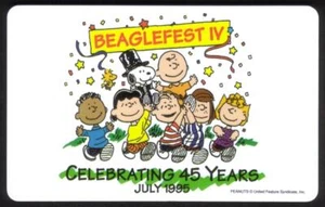 BeagleFest 4 5m (45 aniversario of Peanuts) ¡8 personajes principales! Tarjeta telefónica TEST - Imagen 1 de 1