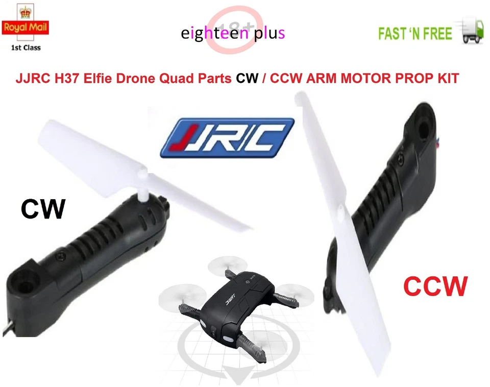 JJRC H37 Elfie Drone Quad Parts CW CCW ARM MOTOR PROP KIT Foldable RC Quadcopter - Image 1 of 3