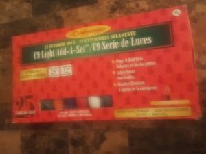 Celebrations 25 Count C9 New Christmas Outdoor Add A Set Ceramic Light s In Box. - Picture 1 of 5