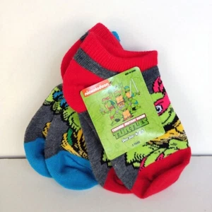 Teenage Mutant Ninja Turtles Socks 2-Pack Kids Boys Toddler Sock Shoe Size 4-8.5 - Picture 1 of 5
