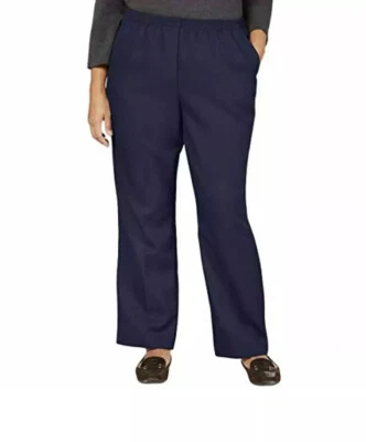 Karen Scott Classic Pants  Plus Size Pull On Comfort Waist Navy Blue - Image 1 of 4