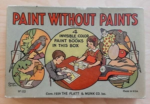 Paint Without Paints 0120 Books A C and D 1939 Invisible Coloring Book Box Lot - Picture 1 of 9