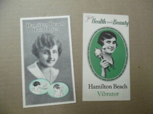 c.1920s Hamilton Beach Electric Hair Dryer Vibrator Brochures Beauty Aid Vintage