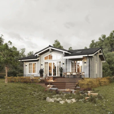 PREFAB LOG CABIN HOME KIT MODERN WOODEN  1195 ft² /111 m² - DISCOUNT CARD 3% off - Image 1 of 4