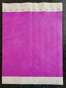 100 3/4" FUCHSIA TYVEK ARMBÄNDER, ARMBÄNDER FÜR VERANSTALTUNGEN, PAPIERARMBÄNDER - Bild 1 von 1