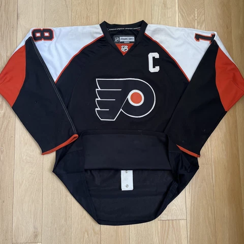 VTG MIKE RICHARDS Philadelphia Flyers #18 Jersey RBK CCM Men’s Sz 56 Fight Strap Cover