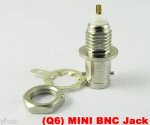 10pcs Brass Mini BNC Female Jack Panel Mount Connectors with nut and solder cup - Picture 1 of 7